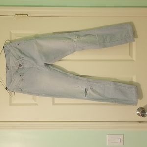 BDG mid rise cigarette ankle striped jeans